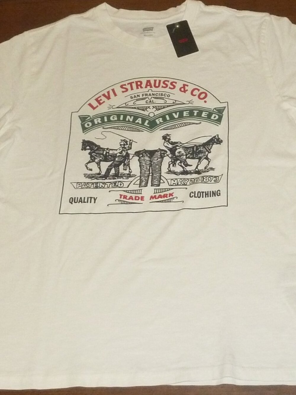 Levis Mens White Graphic T Shirt Logo Relaxed Fit Short Sleeve